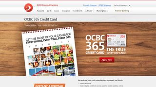
                            5. OCBC 365 Credit Card – Cashback Card All Year Round | OCBC Bank