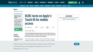 
                            13. OCBC turns on Apple's Touch ID for mobile access - ...