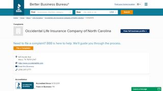 
                            12. Occidental Life Insurance Company of North Carolina | Complaints ...