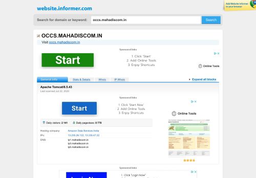 
                            10. occs.mahadiscom.in at WI. Apache Tomcat/8.0.53 - Website Informer