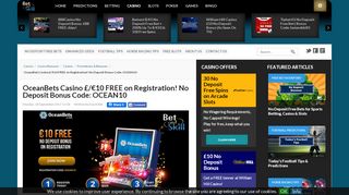 
                            5. OceanBets Casino £/€10 FREE on Registration! No Deposit Bonus ...