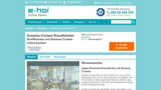 
                            13. Oceania Cruises Kreuzfahrten - Schiffsreisen günstig buchen - e-hoi