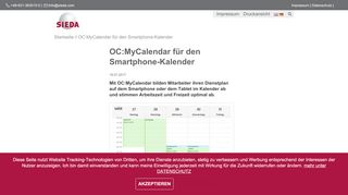 
                            7. OC:MyCalendar für den Smartphone-Kalender | SIEDA GmbH
