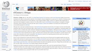 
                            11. O'Connor v. Ortega - Wikipedia