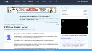 
                            11. OCR Exam Creator - Avoid | TES Community