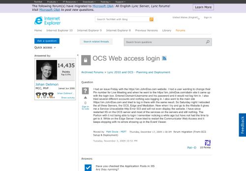 
                            12. OCS Web access login - Microsoft
