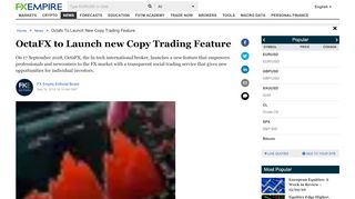 
                            13. OctaFX to Launch new Copy Trading Feature - FX Empire
