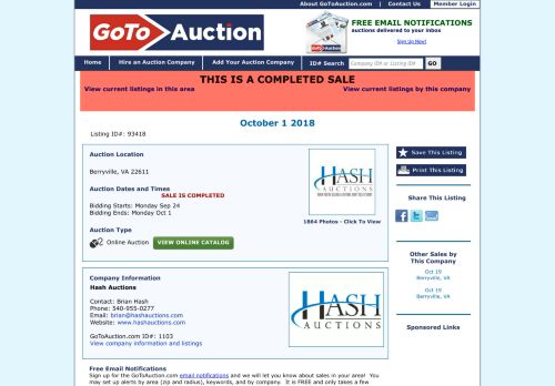 
                            12. October 1 2018 - GoToAuction.com