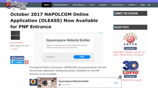 
                            10. October 2017 NAPOLCOM Online Application (OLEASS) Now ...