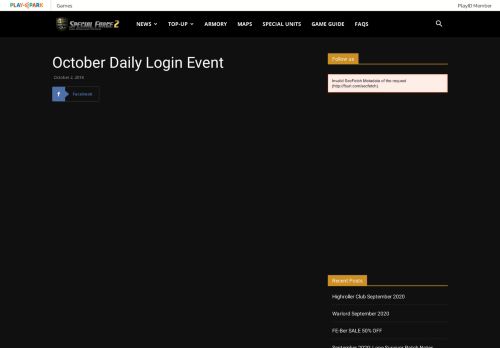 
                            5. October Daily Login Event - Special Force 2 - Playpark