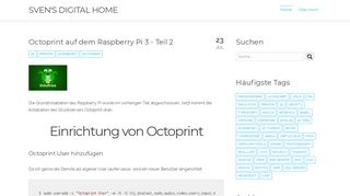 
                            8. Octoprint auf dem Raspberry Pi 3 - Teil 2 | Sven's Digital Home