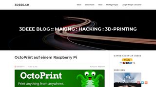 
                            10. OctoPrint auf einem Raspberry Pi – 3deee.ch