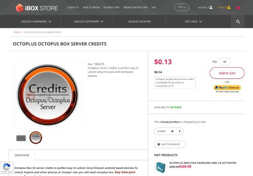 
                            13. Octopus Box SE server credits - buy online at iboxstore.com