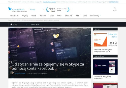 
                            12. Od stycznia nie zalogujemy się w Skype za pomocą konta Facebook