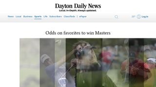 
                            12. Odds on favorites to win Masters - Dayton Daily News