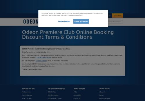 
                            7. odeon premiere club online booking discount ... - ODEON Cinemas