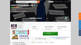 
                            13. ODEPC Consultants Ltd, Vanchiyor - Placement Services ... - Justdial