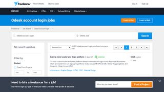 
                            11. Odesk account login Jobs, Employment | Freelancer