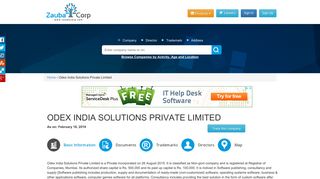 
                            5. ODEX INDIA SOLUTIONS PRIVATE LIMITED - Company, directors ...