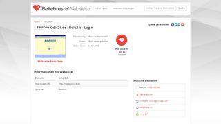 
                            7. Odic24.de bei Beliebteste Webseite - Die beliebteste Webseite