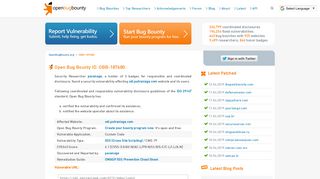 
                            5. odi.patraniaga.com XSS vulnerability | Open Bug Bounty | Website ...