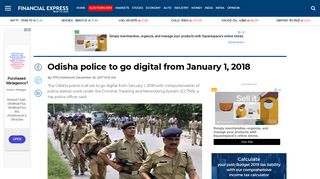 
                            11. Odisha police to go digital from January 1, 2018 - The Financial Express