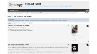 
                            3. Odoo 11 for Synology or Docker - Synology Forum