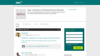 
                            1. odoo - OpenSource Enterprise-Resource-Planning | XING