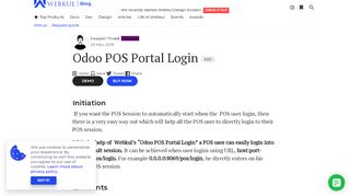 
                            7. Odoo POS Portal Login - Webkul Software