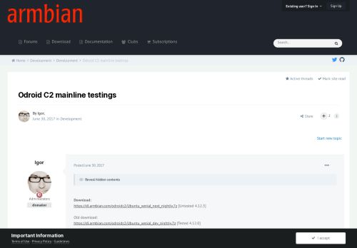
                            7. Odroid C2 mainline testings - Development - Armbian forum