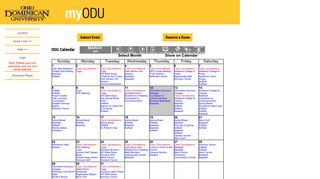 
                            4. ODU Calendar - Welcome to myODU! - Ohio Dominican University
