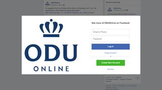 
                            4. ODUOnline - It's upgrade time! Leo Online will be down on... | Facebook