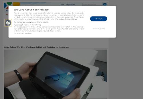 
                            12. Odys Prime Win 12 - Windows-Tablet mit Tastatur im Hands-on
