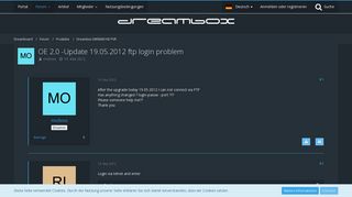 
                            4. OE 2.0 -Update 19.05.2012 ftp login problem - Dreambox DM8000 HD ...