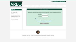 
                            13. OE TRACKER Login - ARBO