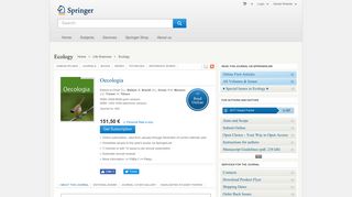 
                            2. Oecologia - incl. option to publish open access - Springer