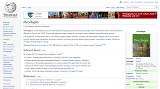 
                            7. Oecologia - Wikipedia