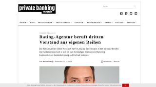 
                            11. Oekom Research: Rating-Agentur beruft dritten Vorstand aus eigenen ...