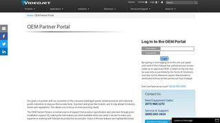 
                            5. OEM Partner Portal - Videojet Technologies