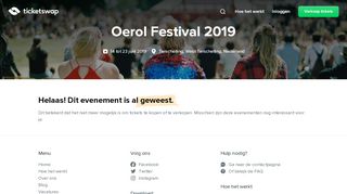 
                            4. Oerol festival - Tickets kopen en verkopen – TicketSwap