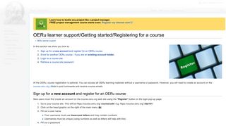 
                            6. OERu learner support/Getting started/Registering for a ... - WikiEducator