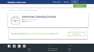 
                            5. Ofertas de trabajo en American Catering Society - Empleos.clarin.com