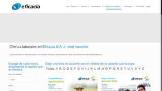 
                            2. Ofertas laborales Eficacia - Eficacia