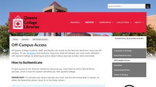 
                            5. Off-Campus Access – Queens College Libraries