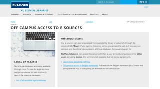 
                            7. Off campus access to e-sources – KU Leuven Libraries