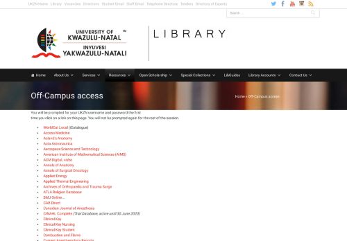 
                            5. Off-campus access via Ezproxy - UKZN Library