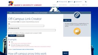 
                            2. Off-Campus Link Creator | Queen's University Library