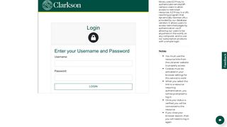 
                            11. Off-Campus Login - Clarkson University Libraries