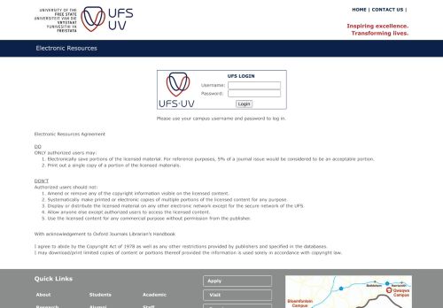 
                            6. Off-campus login - UFS