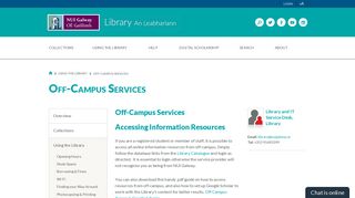 
                            6. Off-Campus Services - NUI Galway